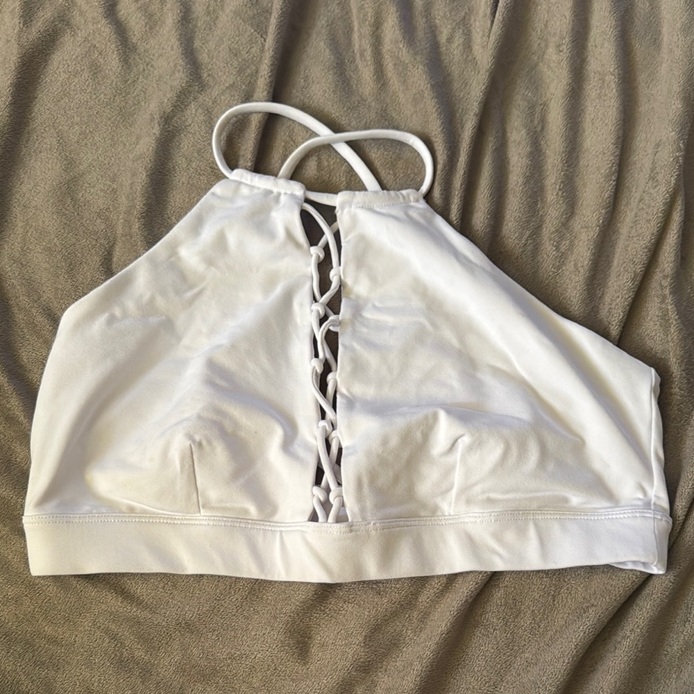EUC vintage Alo yoga lace up bra